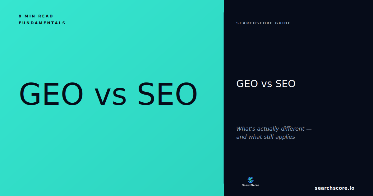 Different Geos GEO vs SEO: What is actually different? | SearchScore
